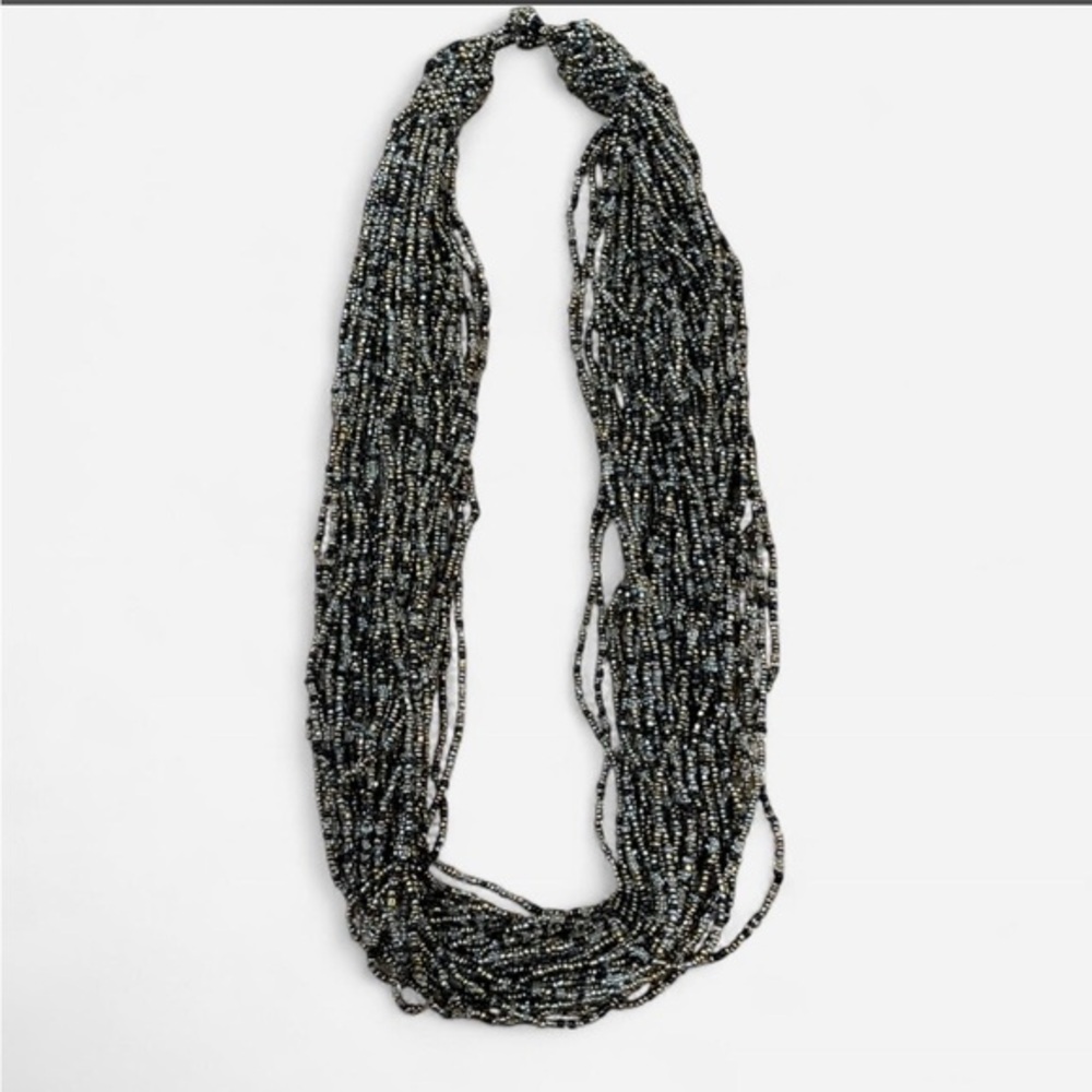 Black and gold / bronze Beaded Necklace perfect for festival wear